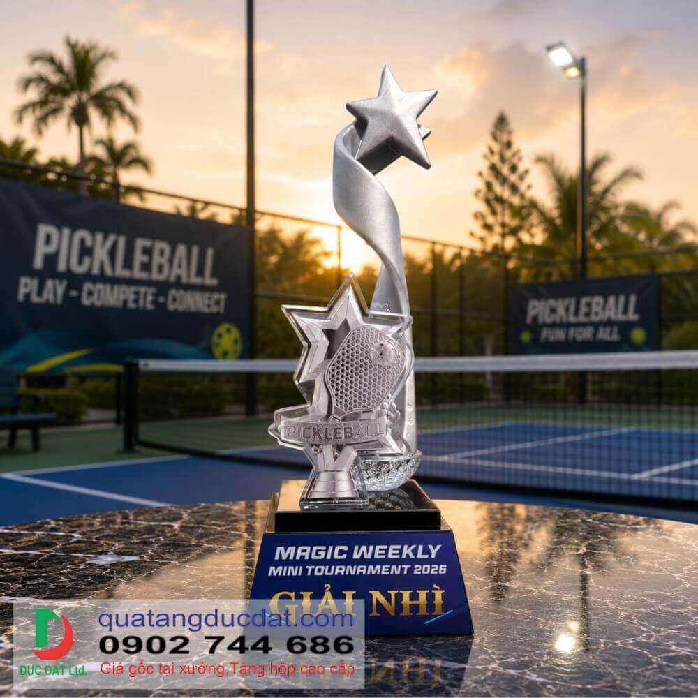 Cúp Pickleball 57 - Cúp Thể Thao Pickleball Cao Cấp