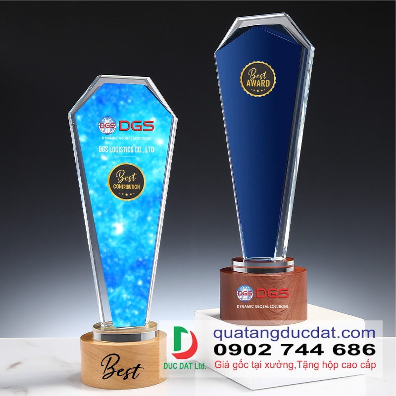 Cúp đế gỗ 01